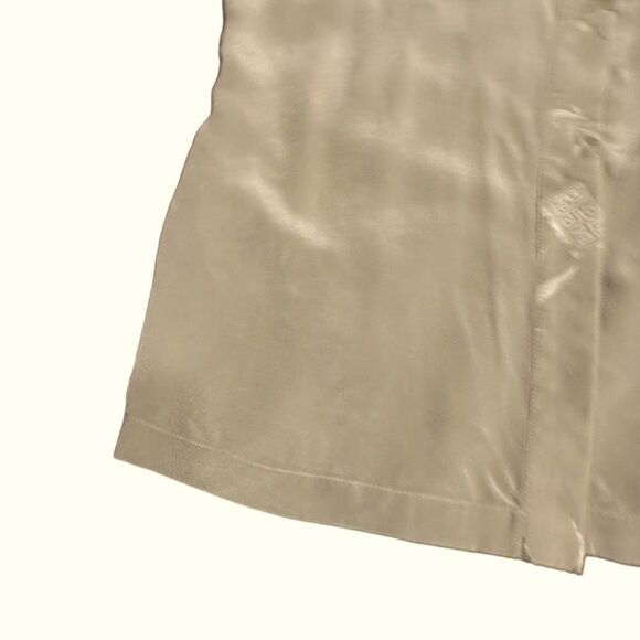 Simone Chin Chin Pale Green Mandarin Collar Blouse Size Medium - Picture 12 of 12